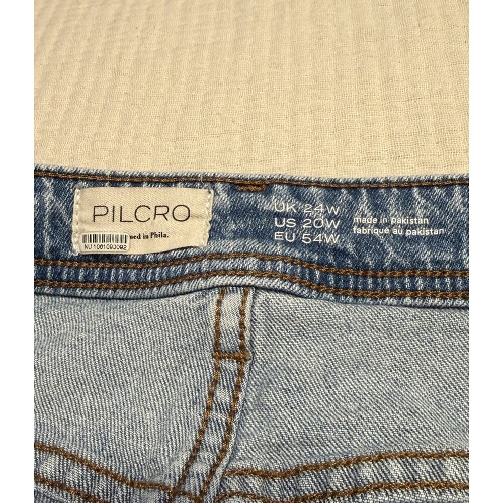 Pilcro Stretch Barrel Wide Leg Blue Jeans Womens 20W Plus - Picture 3 of 6
